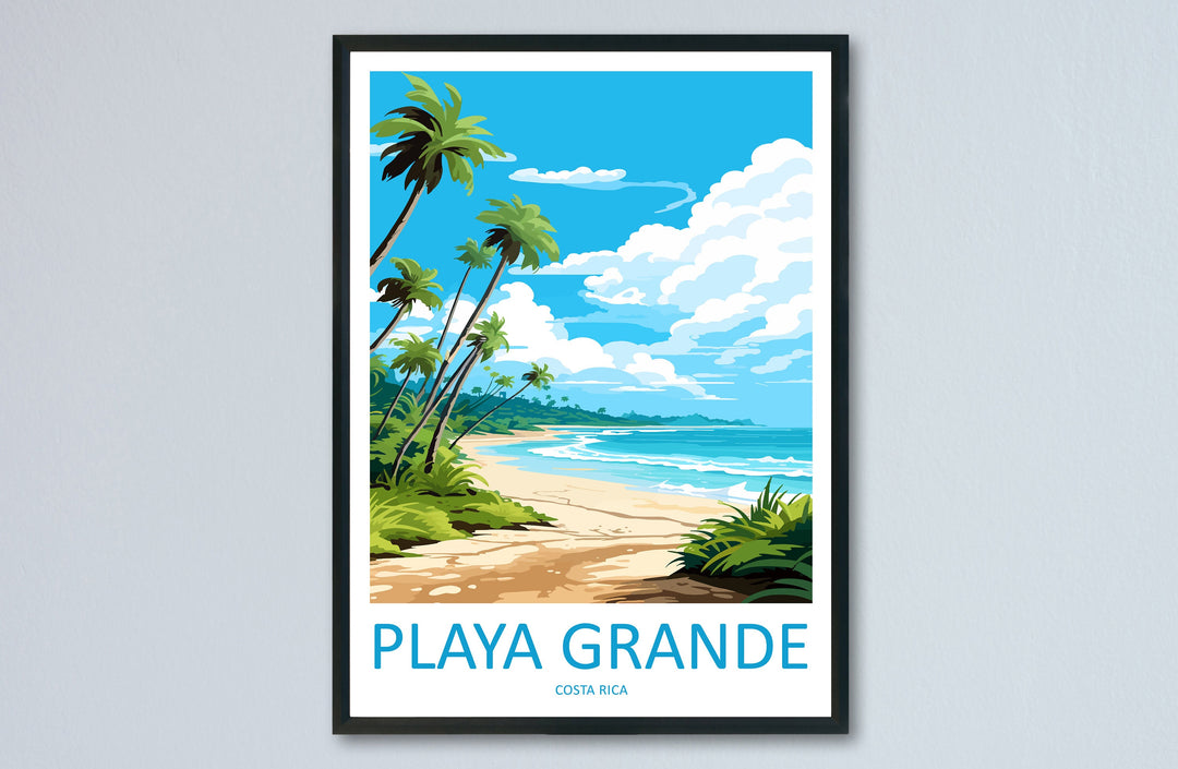 Playa Grande Travel Print Wall Art Playa Grande Wall Hanging Home Décor Playa Grande Gift Art Lovers Costa Rica Wall Art Costa Rica