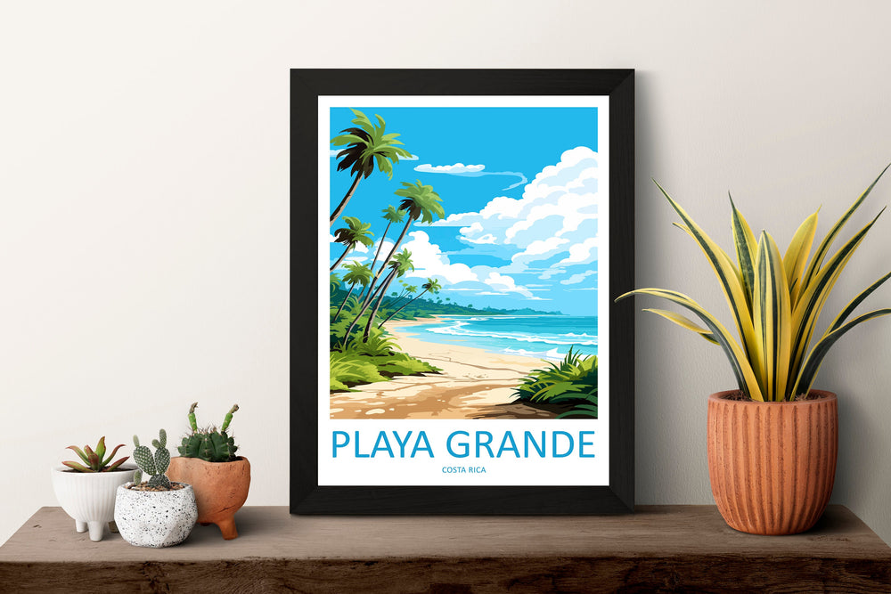 Playa Grande Travel Print Wall Art Playa Grande Wall Hanging Home Décor Playa Grande Gift Art Lovers Costa Rica Wall Art Costa Rica