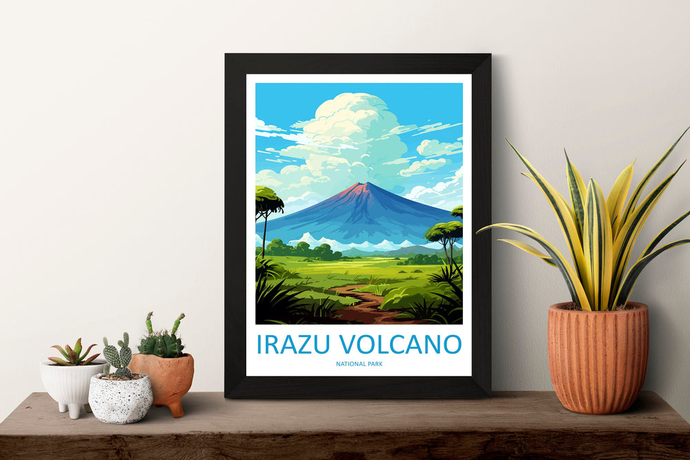 Irazu Volcano National Park Travel Print Wall Art Irazu Volcano Wall Hanging Home Décor Irazu Volcano National Park Gift Art Costa Rica