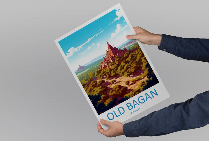 Old Bagan Travel Print Wall Art Old Bagan Wall Hanging Home Décor Old Bagan Gift Art Lovers Myanmar Art Lover Gift Wall Décor
