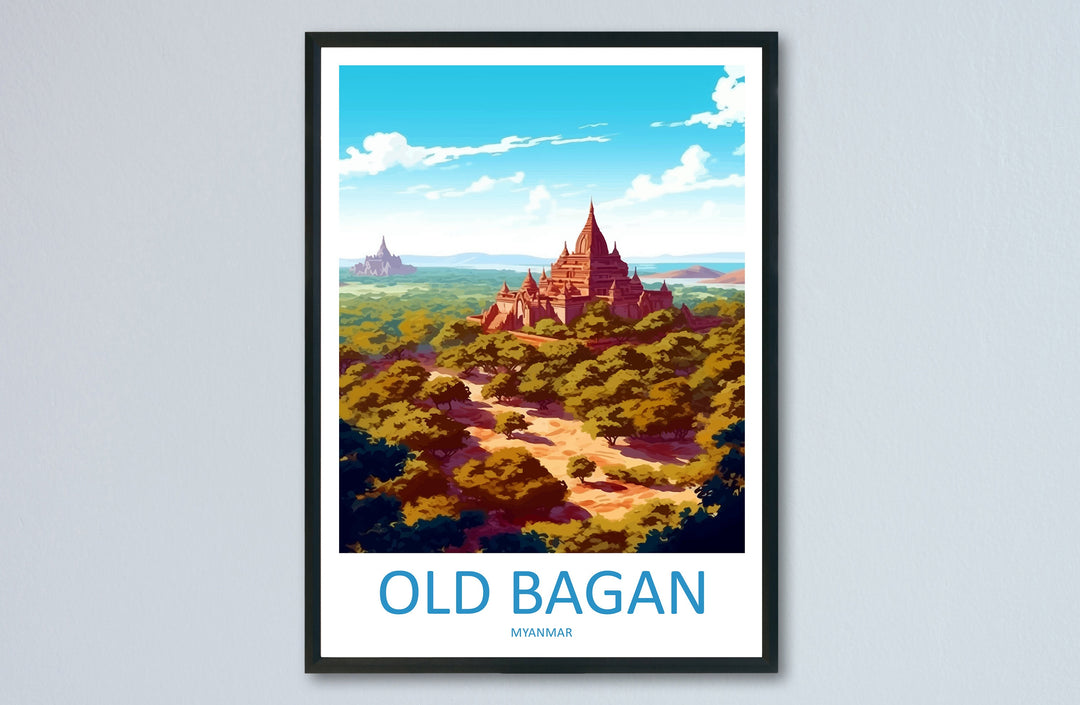 Old Bagan Travel Print Wall Art Old Bagan Wall Hanging Home Décor Old Bagan Gift Art Lovers Myanmar Art Lover Gift Wall Décor