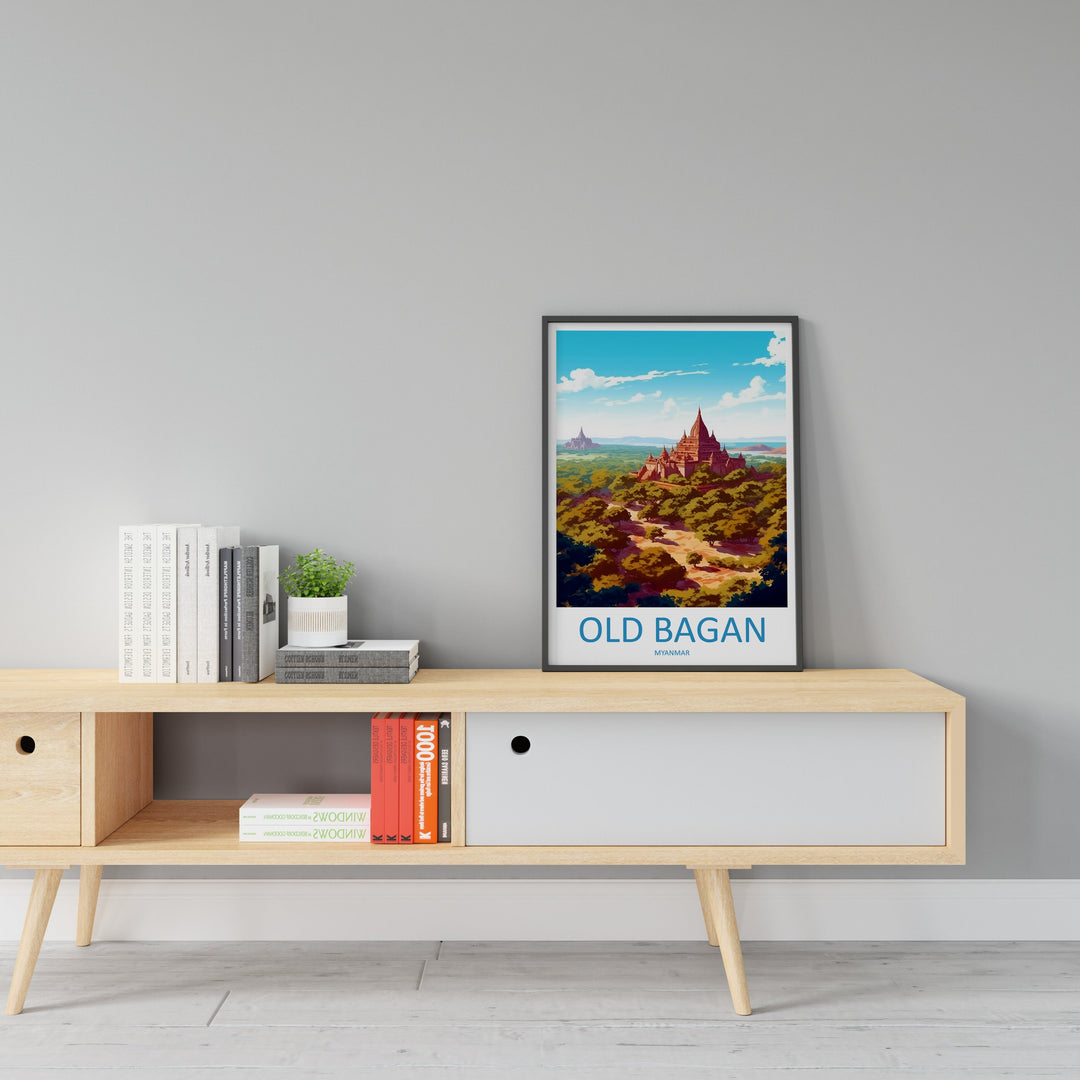 Old Bagan Travel Print Wall Art Old Bagan Wall Hanging Home Décor Old Bagan Gift Art Lovers Myanmar Art Lover Gift Wall Décor