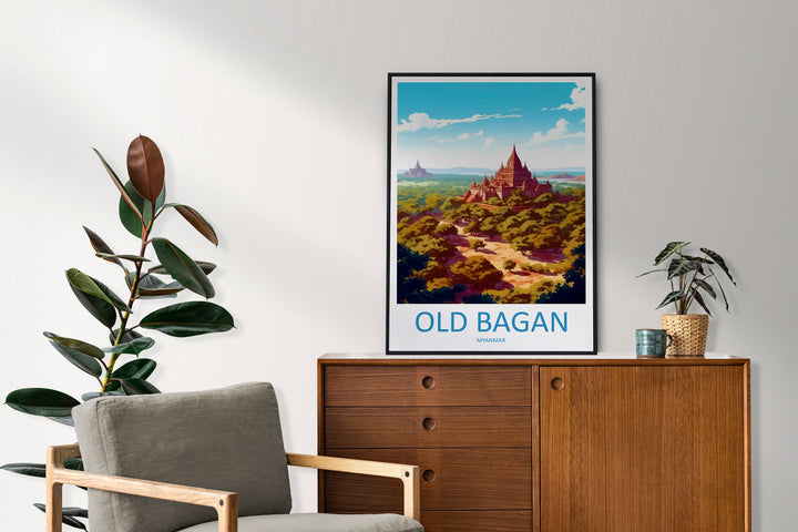 Old Bagan Travel Print Wall Art Old Bagan Wall Hanging Home Décor Old Bagan Gift Art Lovers Myanmar Art Lover Gift Wall Décor