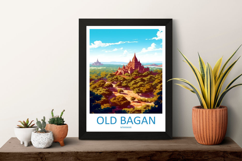 Old Bagan Travel Print Wall Art Old Bagan Wall Hanging Home Décor Old Bagan Gift Art Lovers Myanmar Art Lover Gift Wall Décor