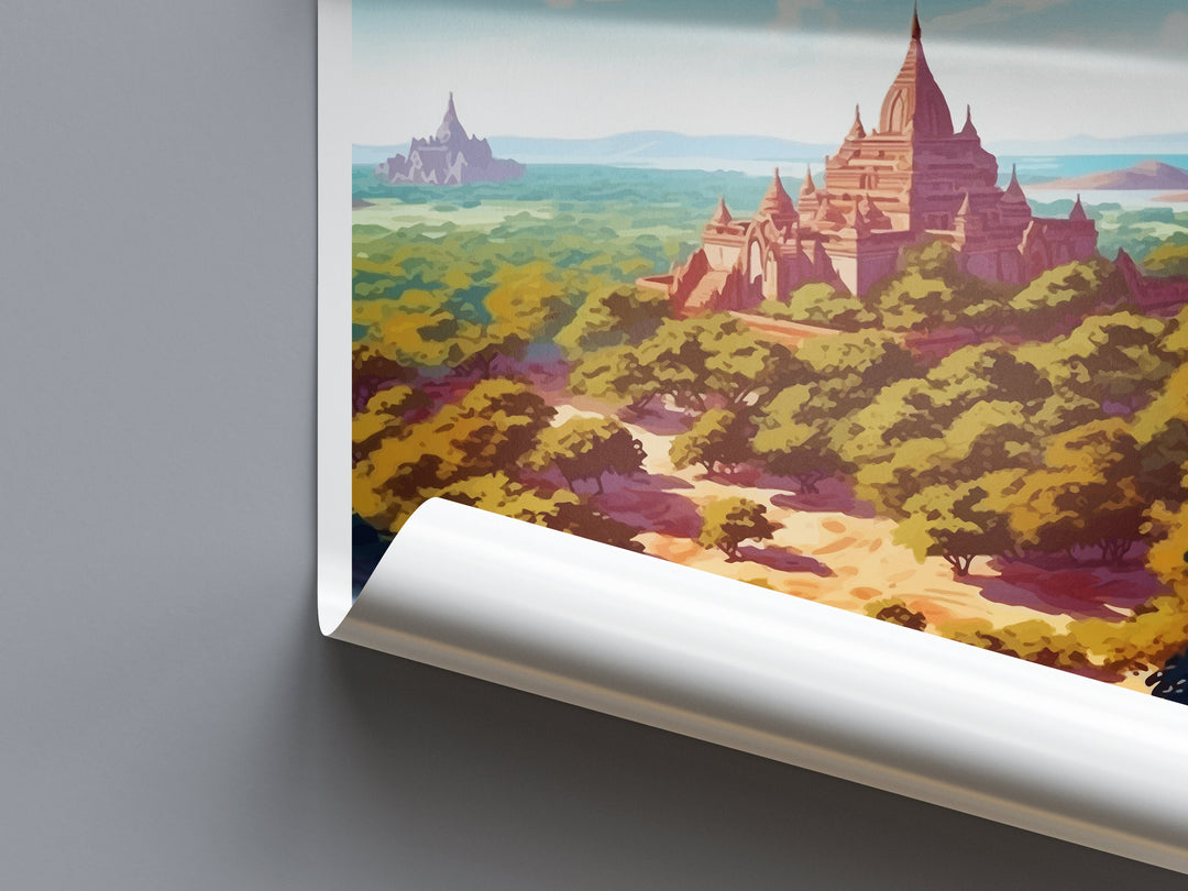 Old Bagan Travel Print Wall Art Old Bagan Wall Hanging Home Décor Old Bagan Gift Art Lovers Myanmar Art Lover Gift Wall Décor
