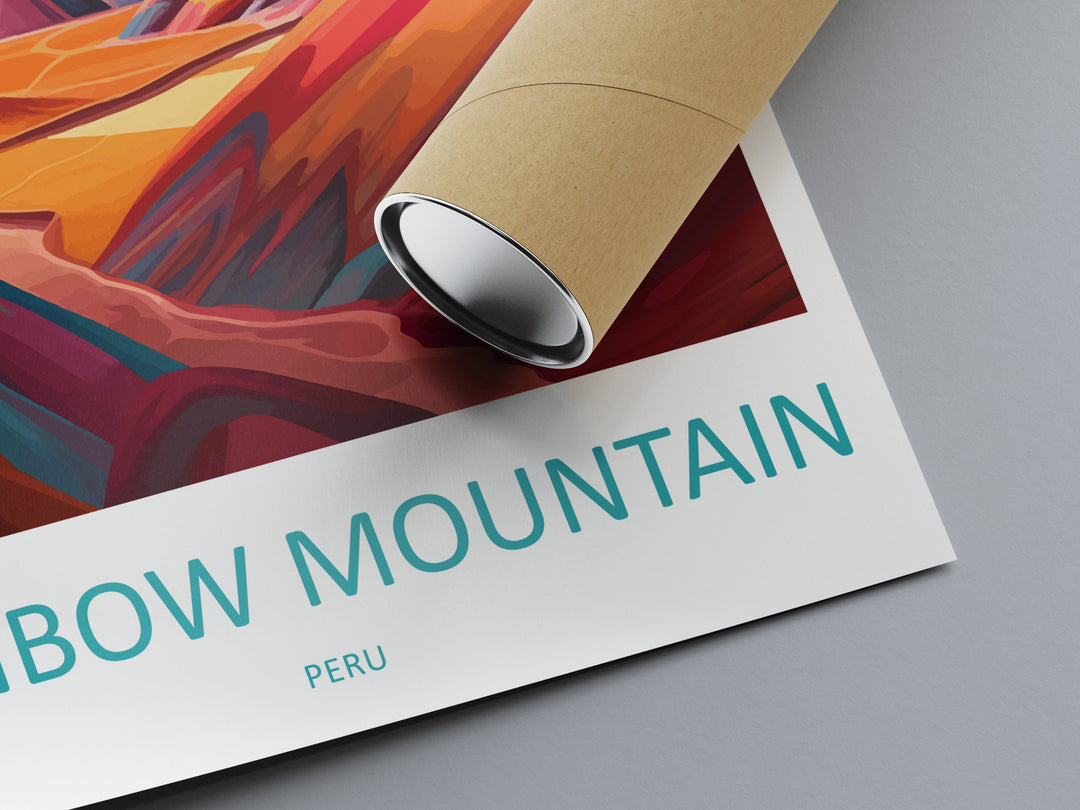 Rainbow Mountain Travel Print Wall Art Rainbow Mountain Wall Hanging Home Décor Rainbow Mountain Gift Art Lovers Peru Art Lover Gift Peru