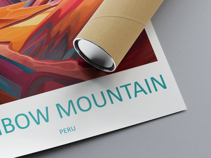 Rainbow Mountain Travel Print Wall Art Rainbow Mountain Wall Hanging Home Décor Rainbow Mountain Gift Art Lovers Peru Art Lover Gift Peru