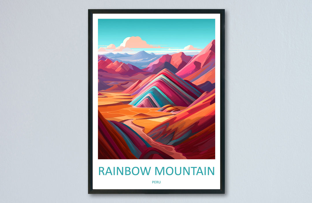 Rainbow Mountain Travel Print Wall Art Rainbow Mountain Wall Hanging Home Décor Rainbow Mountain Gift Art Lovers Peru Art Lover Gift Peru
