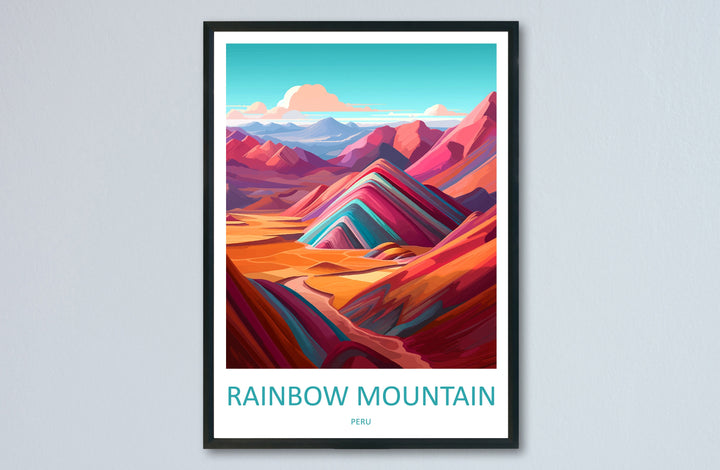 Rainbow Mountain Travel Print Wall Art Rainbow Mountain Wall Hanging Home Décor Rainbow Mountain Gift Art Lovers Peru Art Lover Gift Peru