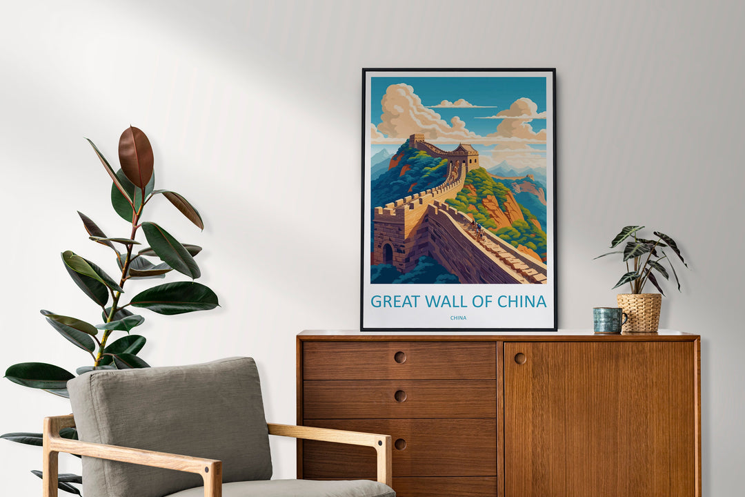 Great Wall of China Travel Print Wall Art Great Wall Wall Hanging Home Décor Great Wall Gift Art Lovers Wall Art China Travel Print Gift