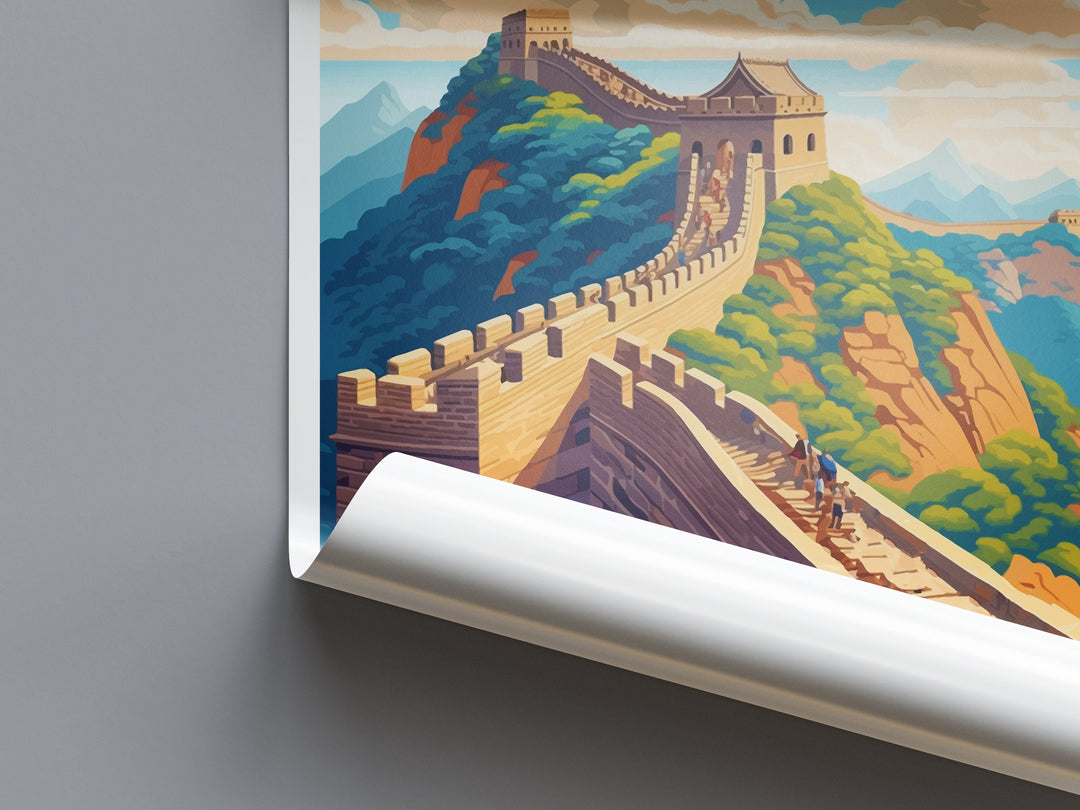 Great Wall of China Travel Print Wall Art Great Wall Wall Hanging Home Décor Great Wall Gift Art Lovers Wall Art China Travel Print Gift