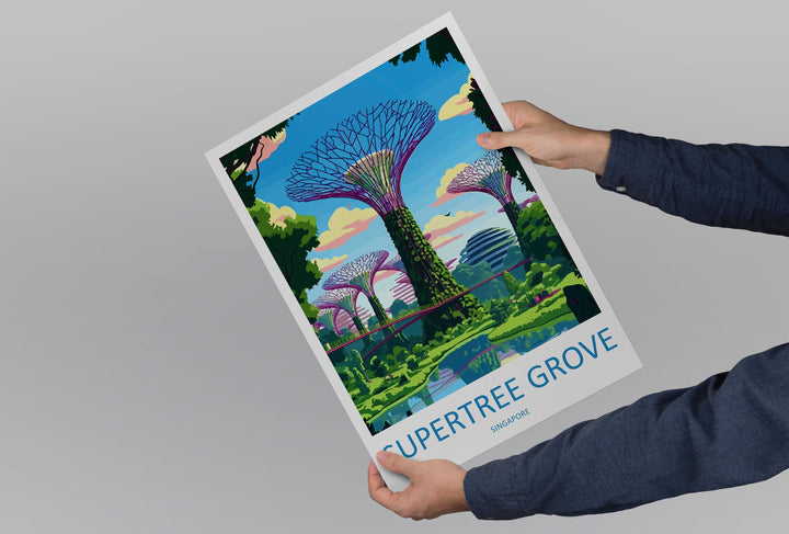 Supertree Grove Travel Print Wall Art Supertree Grove Wall Hanging Home Decoration Supertree Grove Gift Art Lovers Wall Art Singapore