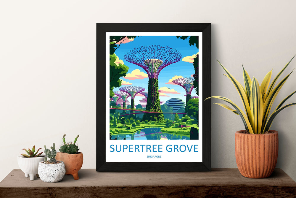 Supertree Grove Travel Print Wall Art Supertree Grove Wall Hanging Home Decoration Supertree Grove Gift Art Lovers Wall Art Singapore