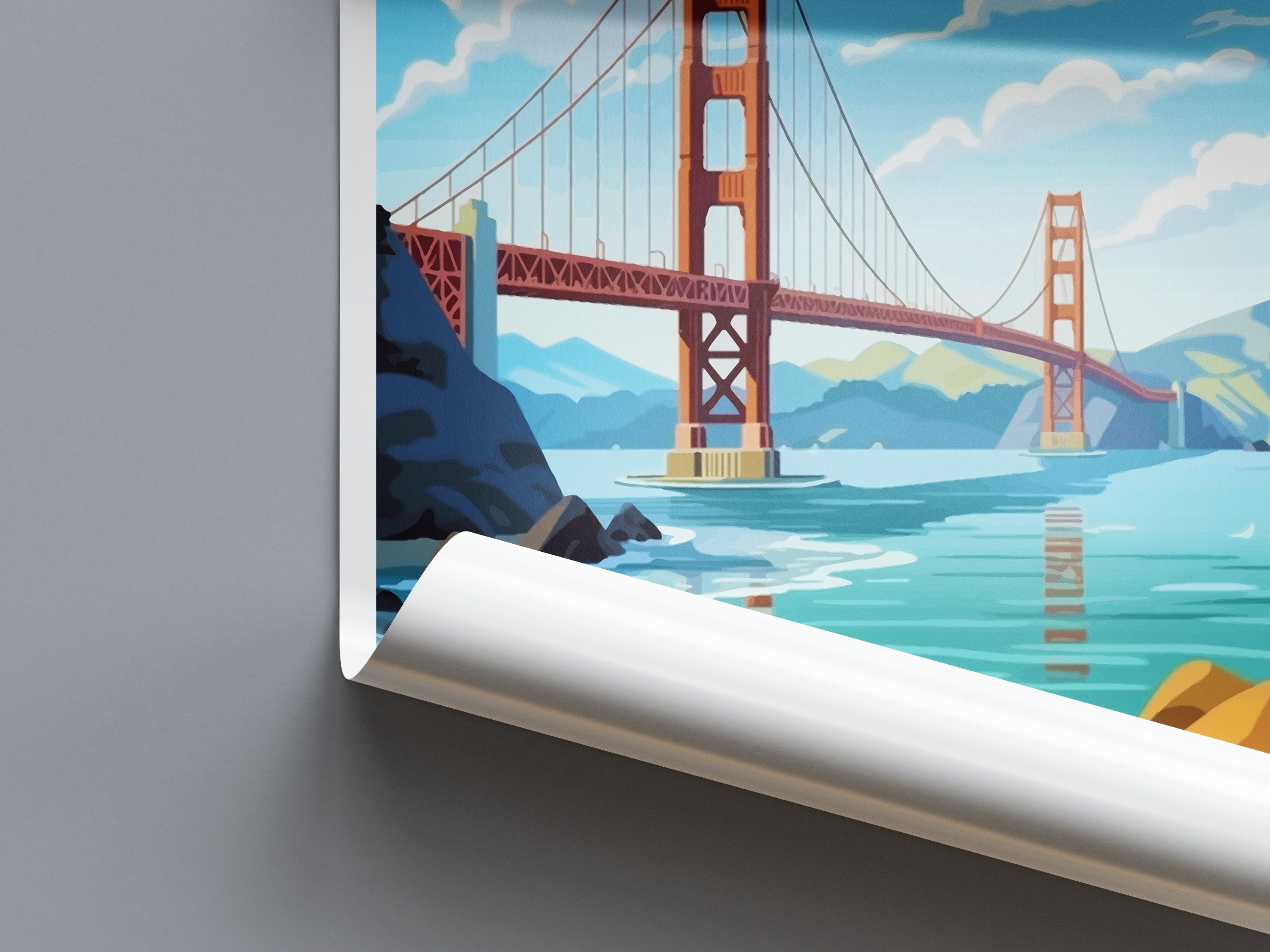 San Francisco Golden Gate Travel Print