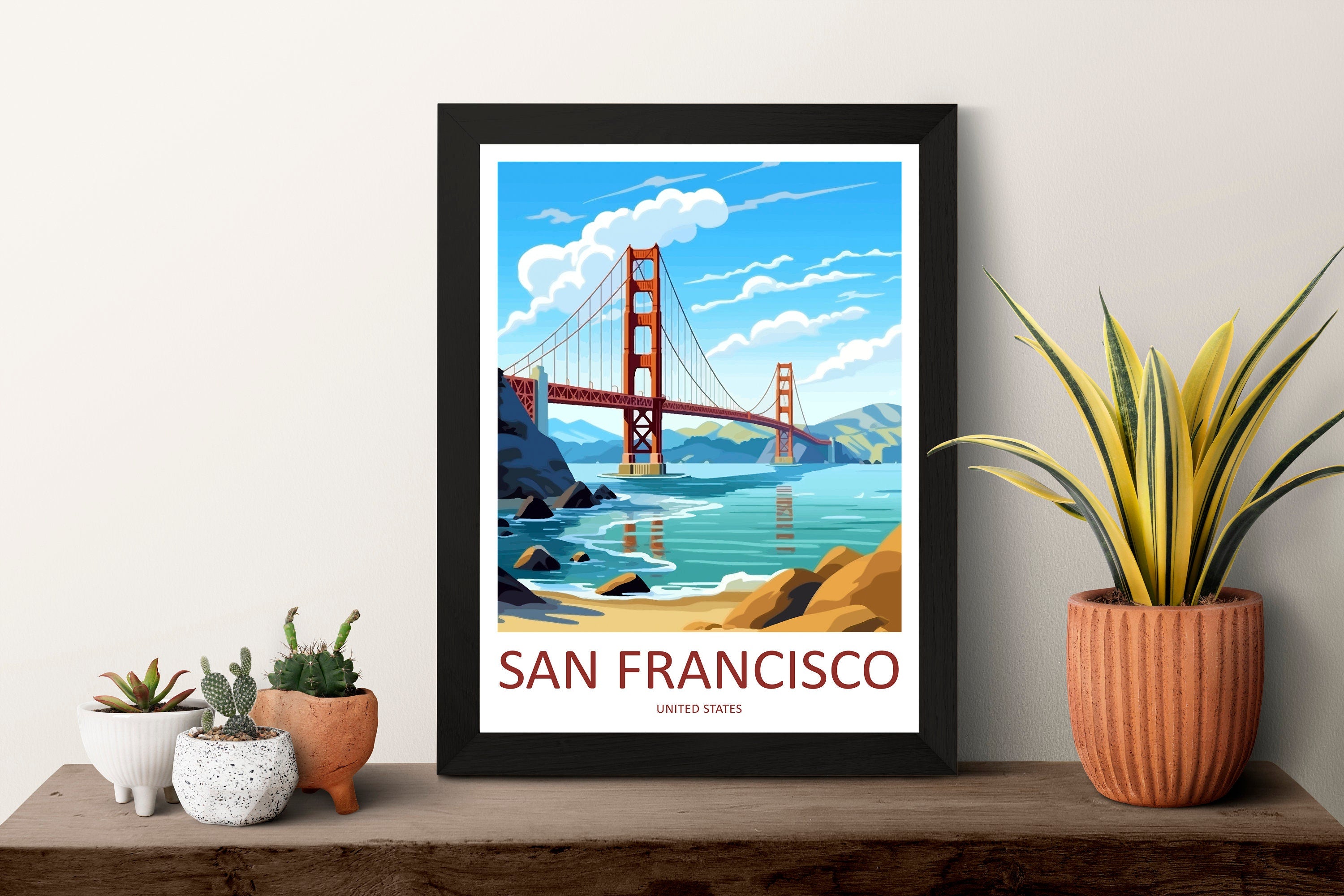 San Francisco Golden Gate Travel Print