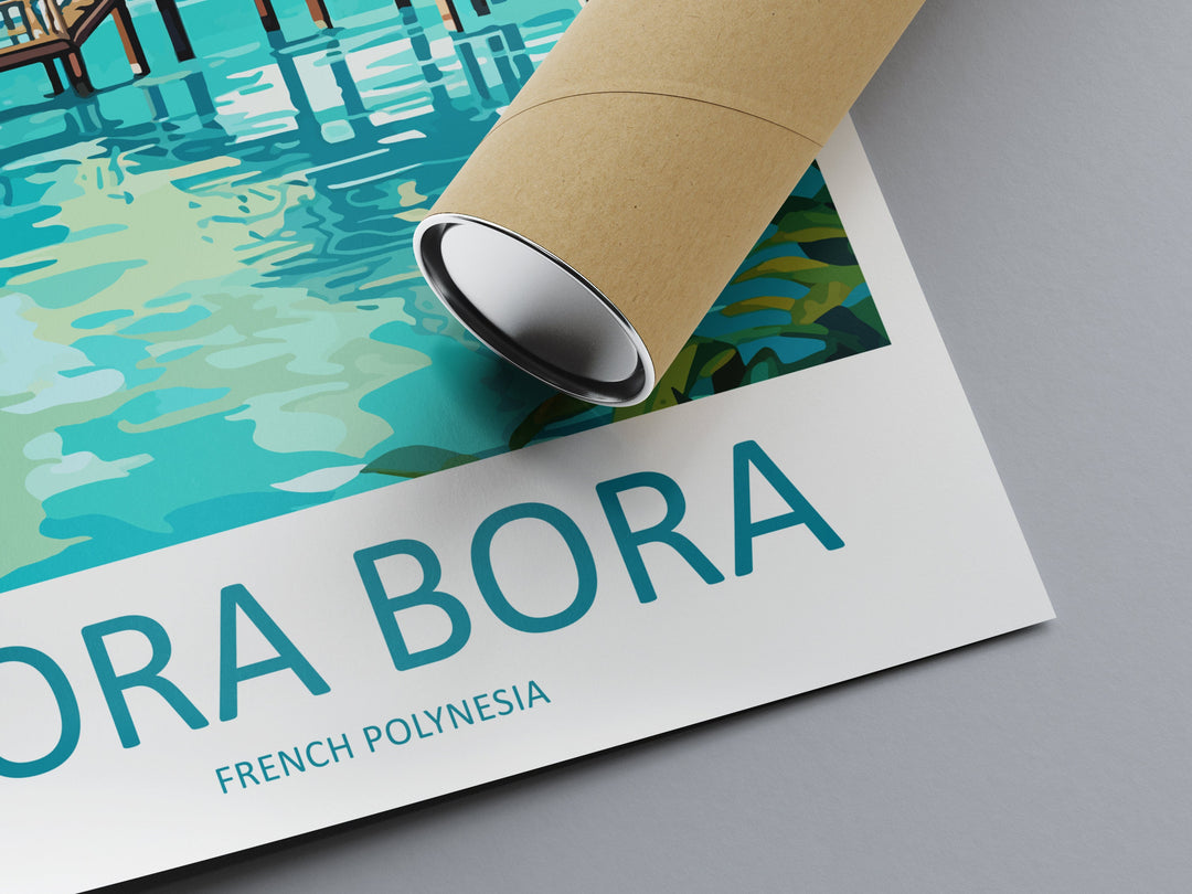 Bora Bora Travel Print Wall Art Bora Bora Wall Hanging Home Décor Bora Bora Gift Art Lovers French Polynesia Art Lover Gift Bora Bora Gift