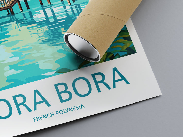 Bora Bora Travel Print Wall Art Bora Bora Wall Hanging Home Décor Bora Bora Gift Art Lovers French Polynesia Art Lover Gift Bora Bora Gift