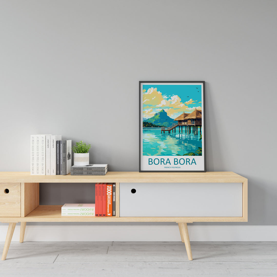 Bora Bora Travel Print Wall Art Bora Bora Wall Hanging Home Décor Bora Bora Gift Art Lovers French Polynesia Art Lover Gift Bora Bora Gift