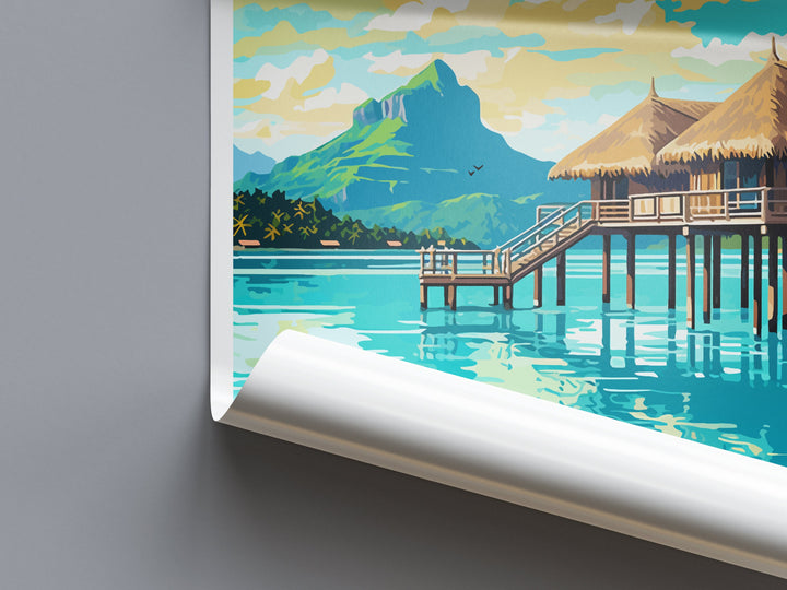 Bora Bora Travel Print Wall Art Bora Bora Wall Hanging Home Décor Bora Bora Gift Art Lovers French Polynesia Art Lover Gift Bora Bora Gift