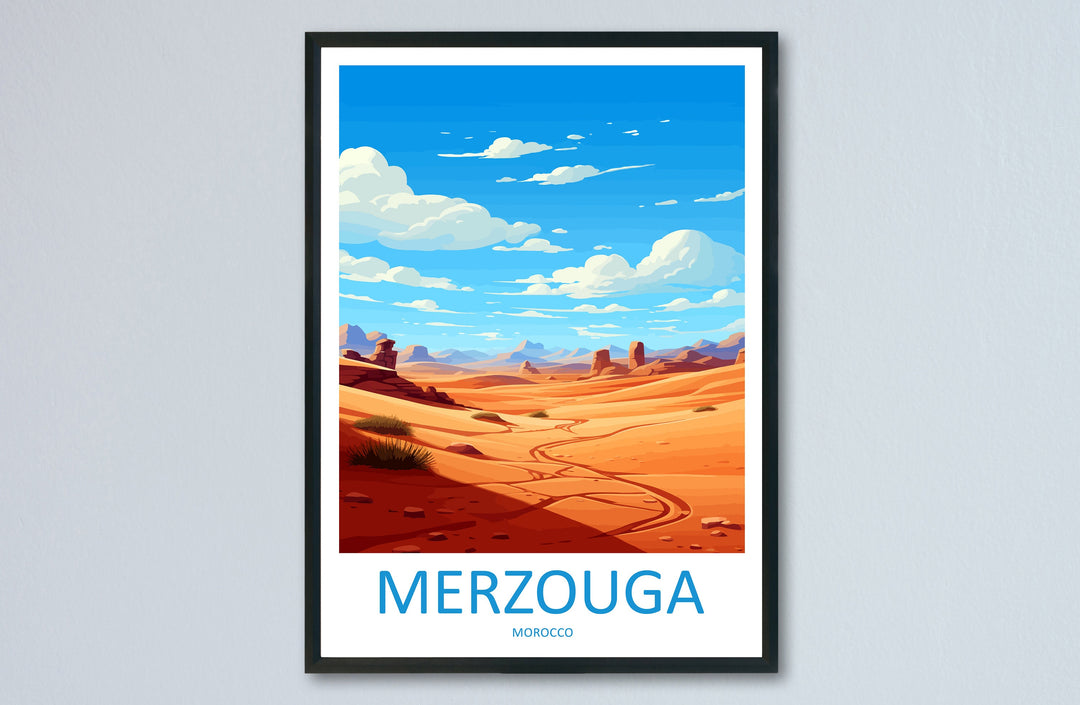 Merzouga Travel Print Wall Art Merzouga Wall Hanging Home Décor Merzouga Gift Art Lovers Morocco Art Lover Gift Wall Art Morocco Art