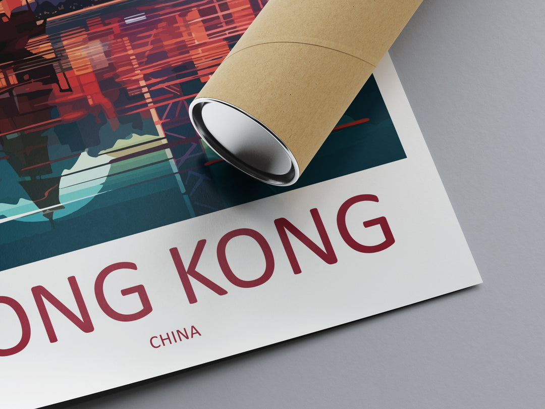 Hong Kong Travel Print Wall Art Hong Kong Wall Hanging Home Décor Gift Hong Kong Art Lovers China Hong Kong Art Gift Lover Print