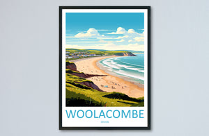 Woolacombe Travel Print