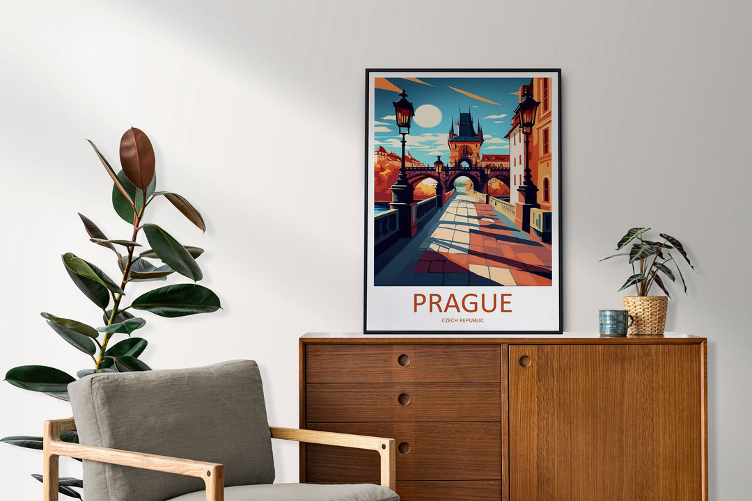 Prague Travel Print Wall Art Prague Wall Hanging Home Décor Prague Gift Art Lovers Czech Republic Art Lover Gift Prague Art Decor