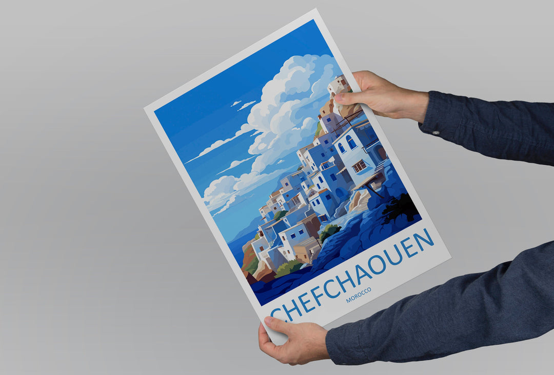 Chefchaouen Travel Print Wall Art Chefchaouen Wall Hanging Home Décor Chefchaouen Gift Art Lovers Morocco Art Lover Gift Wall Art Morocco