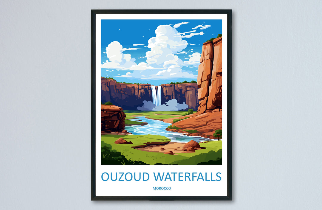 Ouzoud Waterfalls Travel Print Wall Art Ouzoud Waterfalls Wall Hanging Home Décor Ouzoud Waterfalls Gift Art Lovers Morocco Art Lover Gift
