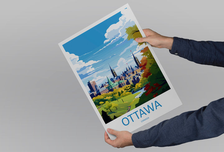 Ottawa Travel Print Wall Art Ottawa Wall Hanging Home Décor Ottawa Gift Art Lovers Canada Art Lover Gift Ottawa Gift