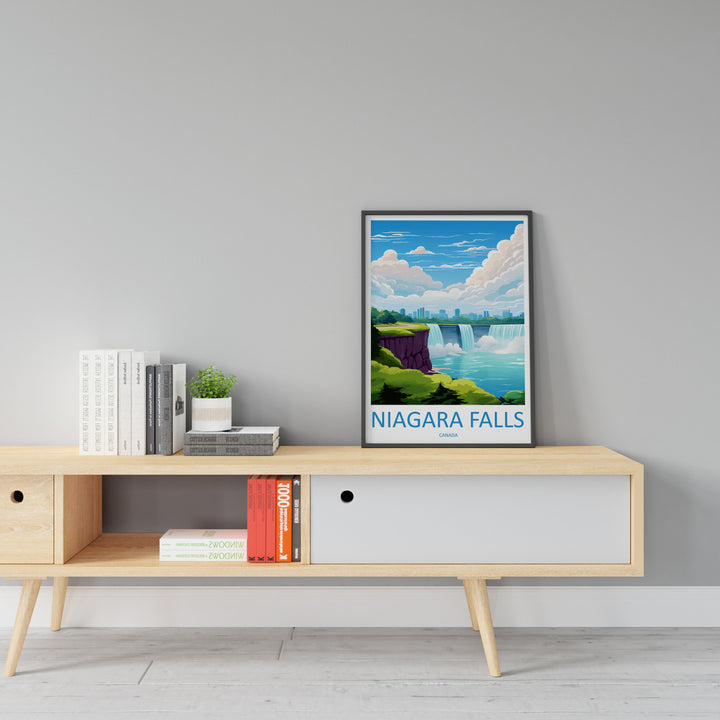 Niagara Falls Travel Print Wall Art Niagara Falls Wall Hanging Home Décor Niagara Falls Gift Art Lovers Canada Art Lover Gift Niagara Falls