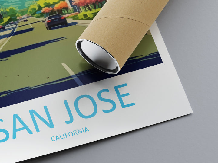 San Jose Travel Print Wall Art San Jose Wall Hanging Home Décor San Jose Gift Art Lovers California Art Poster San Jose Wall Poster Travel