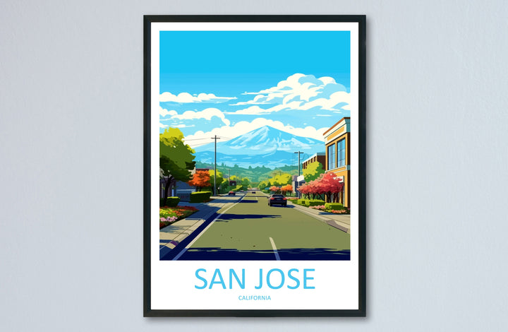 San Jose Travel Print Wall Art San Jose Wall Hanging Home Décor San Jose Gift Art Lovers California Art Poster San Jose Wall Poster Travel