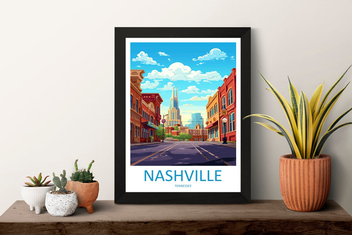 Nashville Travel Print Wall Art Nashville Wall Hanging Home Décor Nashville Gift Art Lovers Gift Nashville Tennessee Gift Poster