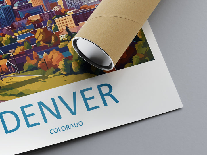 Denver Travel Print Wall Art Denver Wall Hanging Home Décor Denver Gift Art Lovers Colorado Art Gift Lover Print For Denver Lovers Print