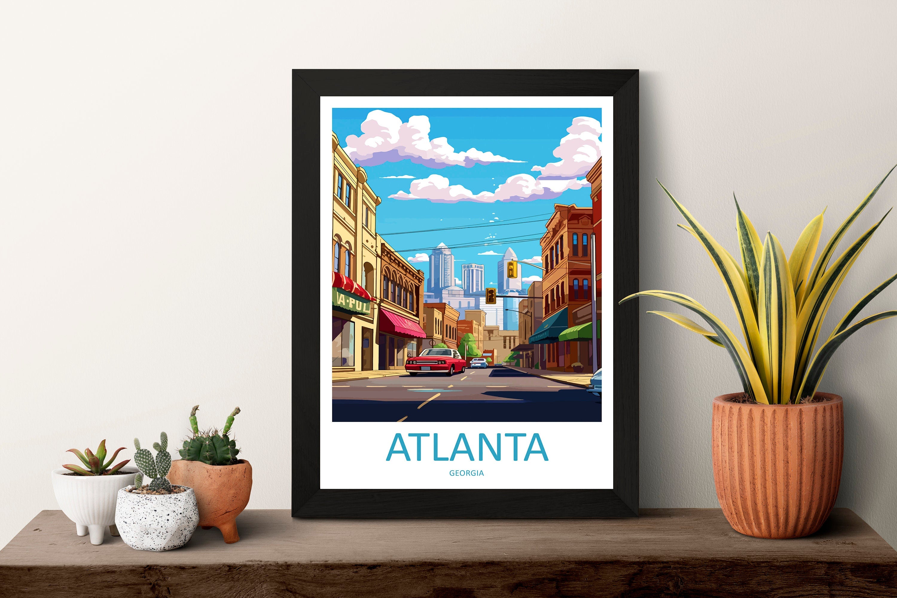 Atlanta Travel Print Atlanta Home Décor Georgia Art Print Atlanta Wall Print For Atlanta Gift Wall Hanging Atlanta Artwork Décor