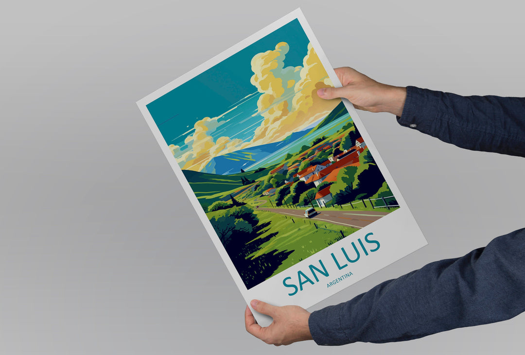 San Luis Travel Print Wall Art San Luis Wall Hanging Home Décor San Luis Gift Art Lovers Argentina Art Lover Gift San Luis