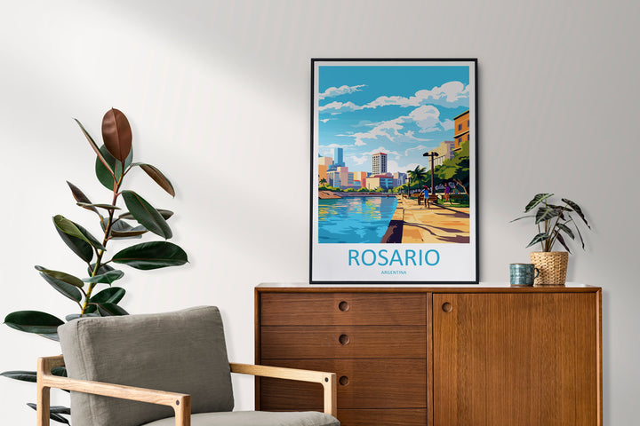Rosario Travel Print Wall Art Rosario Wall Hanging Home Décor Rosario Gift Art Lovers Argentina Art Lover Gift Rosario Argentina Wall Art
