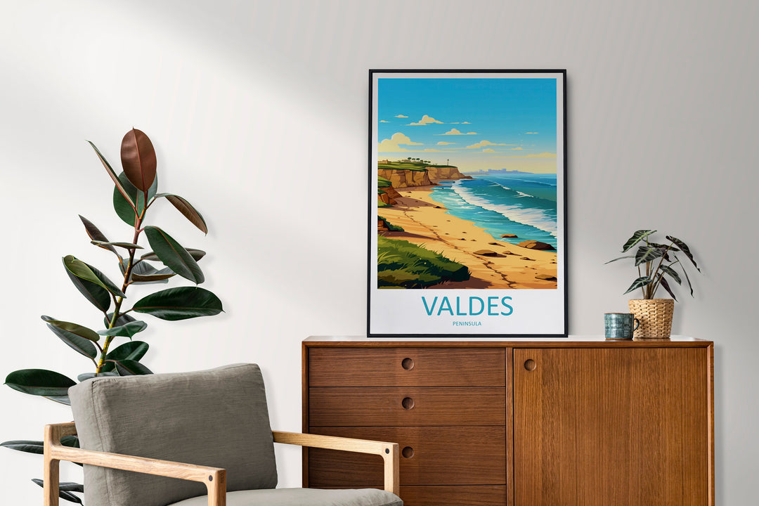 Valdes Peninsula Travel Print Wall Art Valdes Peninsula Wall Hanging Home Décor Valdes Gift Art Lovers Argentina Art Lover Gift Valdes Gift