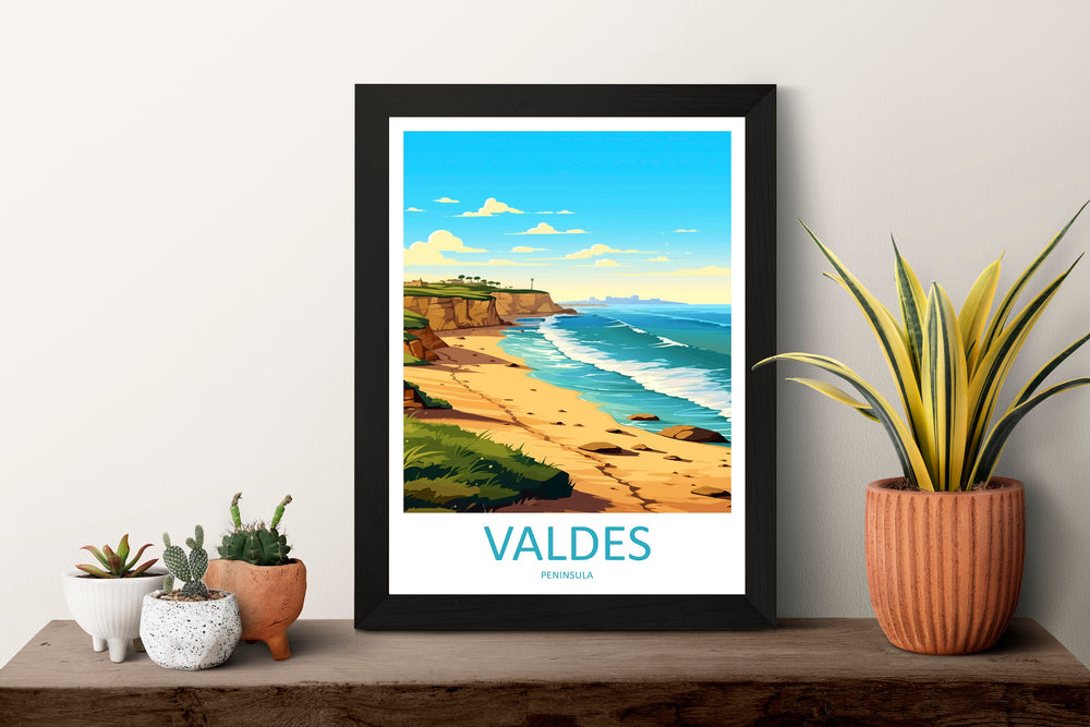 Valdes Peninsula Travel Print Wall Art Valdes Peninsula Wall Hanging Home Décor Valdes Gift Art Lovers Argentina Art Lover Gift Valdes Gift