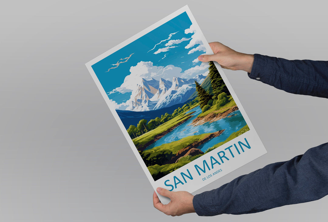 San Martin De Los Andes Travel Print Wall Art San Martin De Los Andes Wall Hanging Home Décor San Martin De Los Andes Gift Art Lovers