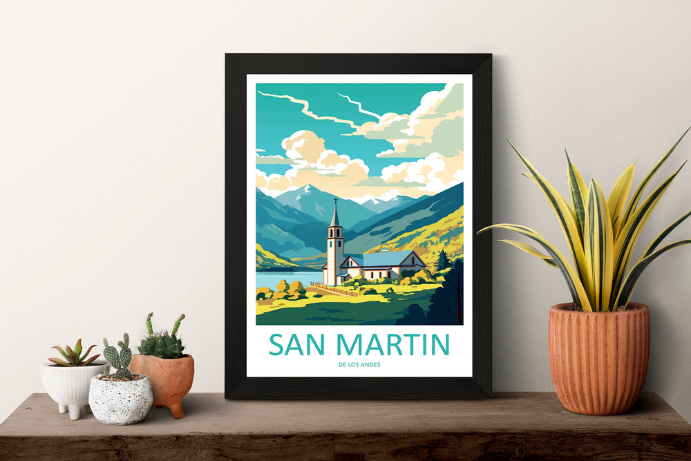 San Martin De Los Andes Travel Print Wall Art San Martin De Los Andes Wall Hanging Home Décor San Martin De Los Andes Gift Art Lovers