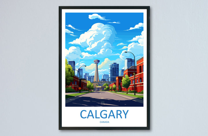 Calgary Travel Print Wall Art Calgary Wall Hanging Home Décor Calgary Gift Art Lovers Canada Art Lover Gift Calgary Gift