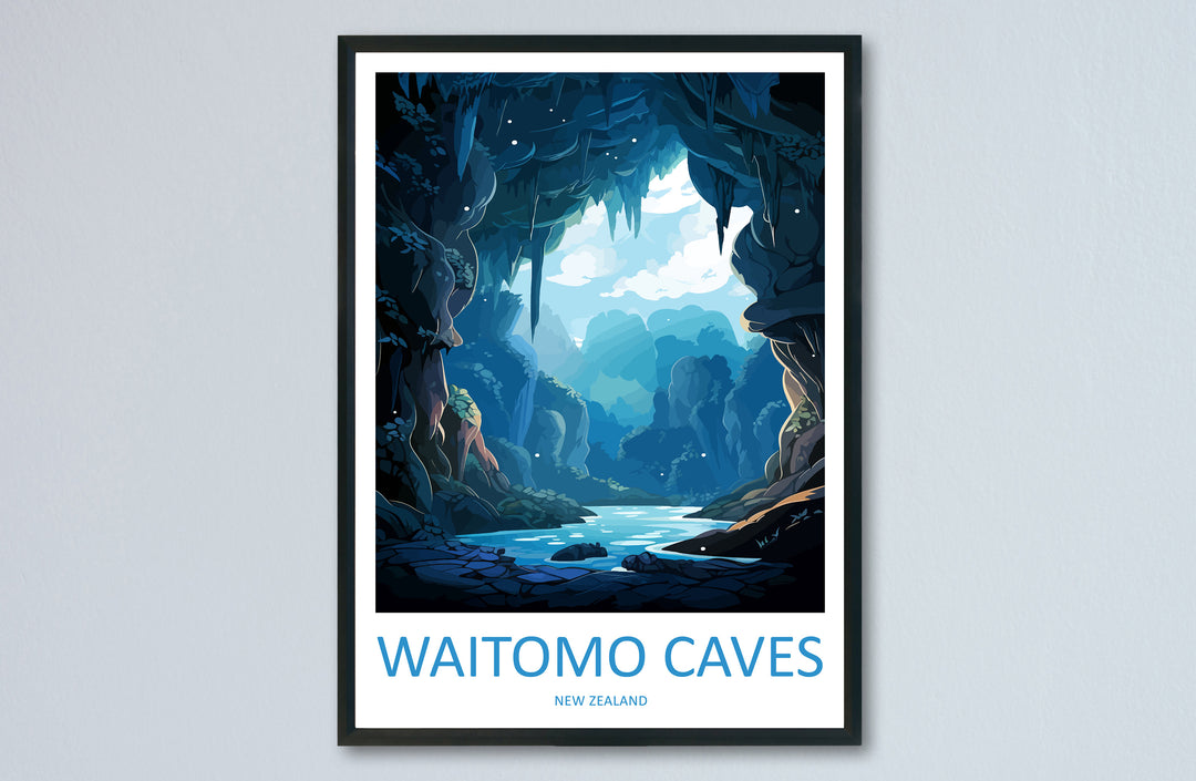 Waitomo Caves Travel Print Wall Art Waitomo Caves Wall Hanging Home Décor Waitomo Caves Gift Art Lovers New Zealand Art Lover Gift Print