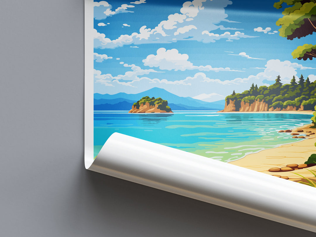 Abel Tasman National Park Travel Print Wall Art Abel Tasman Wall Hanging Home Décor Abel Tasman Gift Art Lovers New Zealand Art Lover Gift