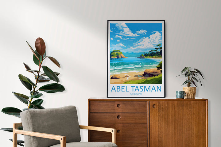 Abel Tasman National Park Travel Print Wall Art Abel Tasman Wall Hanging Home Décor Abel Tasman Gift Art Lovers New Zealand Art Lover Gift