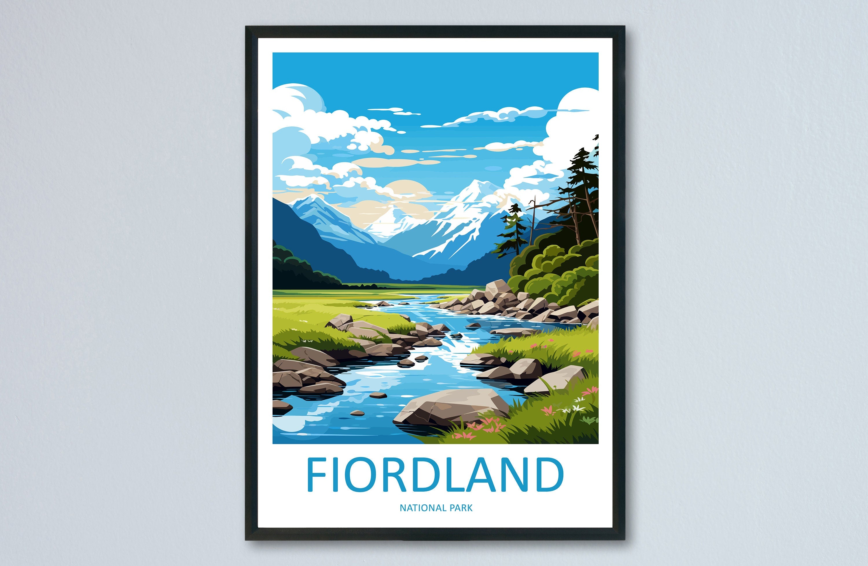 Fiordland National Park Travel Print