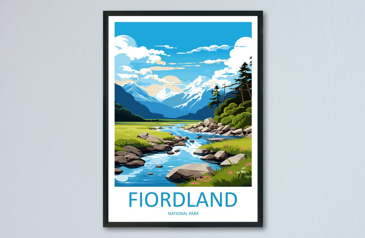 Fiordland National Park Travel Print Wall Art Fiordland Wall Hanging Home Décor Fiordland Gift Art Lovers New Zealand Art Lover Gift