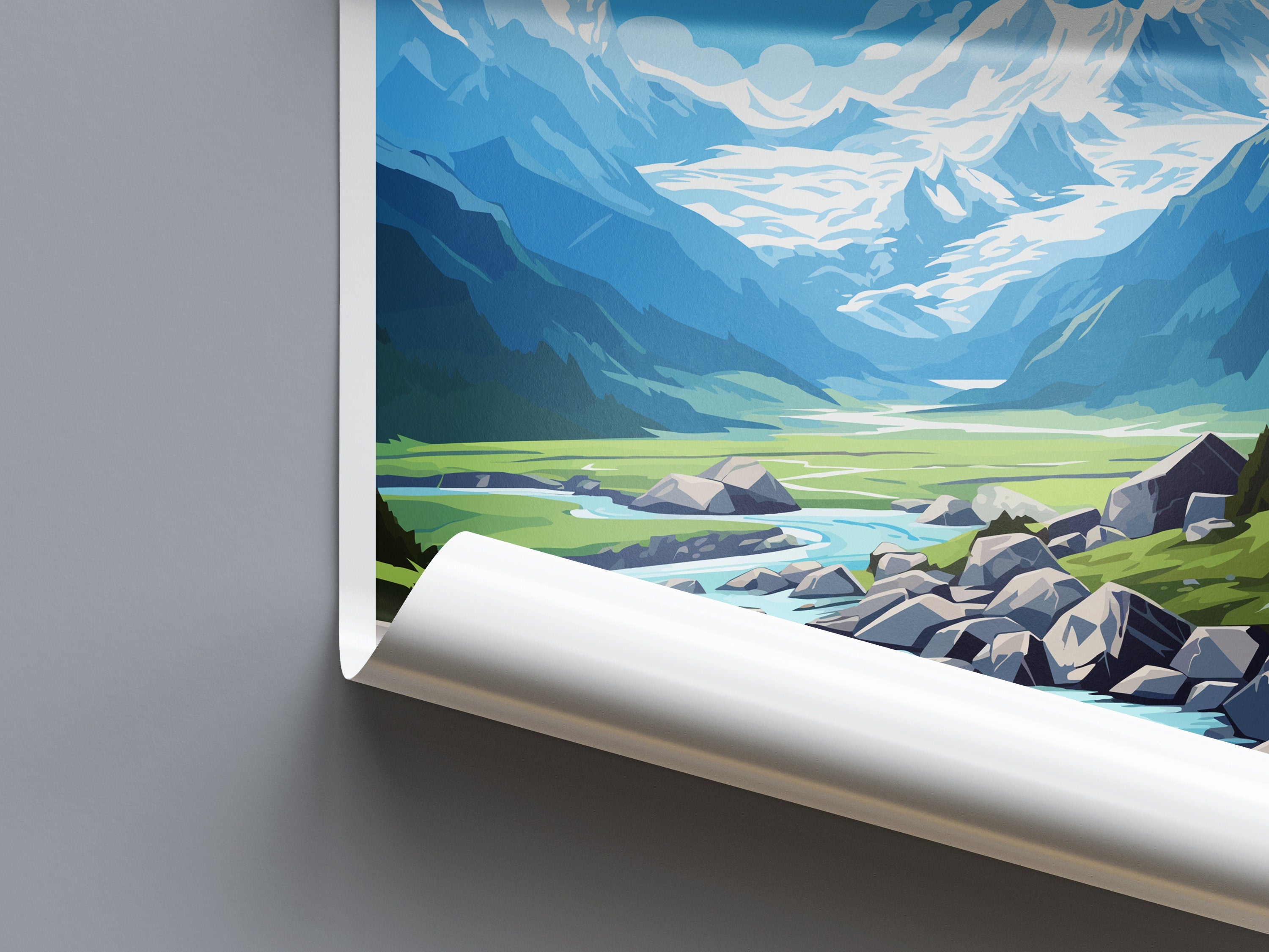 Fox Glacier Travel Print