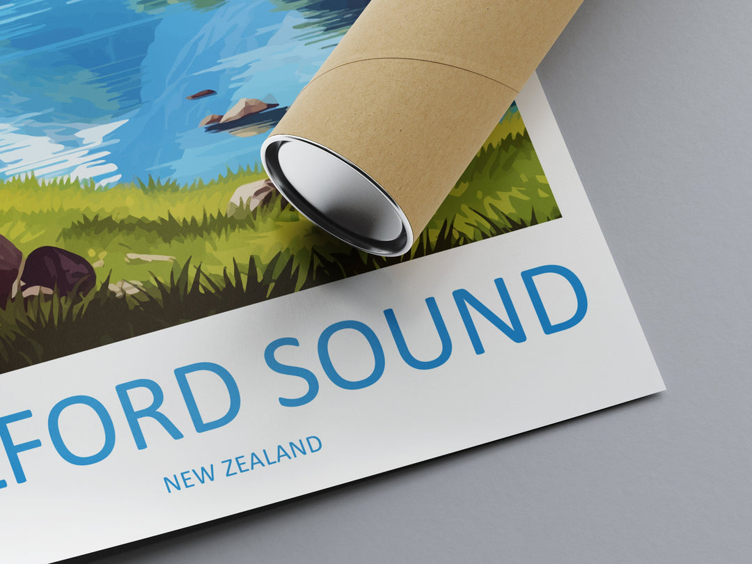 Milford Sound Travel Print Wall Art Milford Sound Wall Hanging Home Décor Milford Sound Gift Art Lovers New Zealand Art Lover Gift